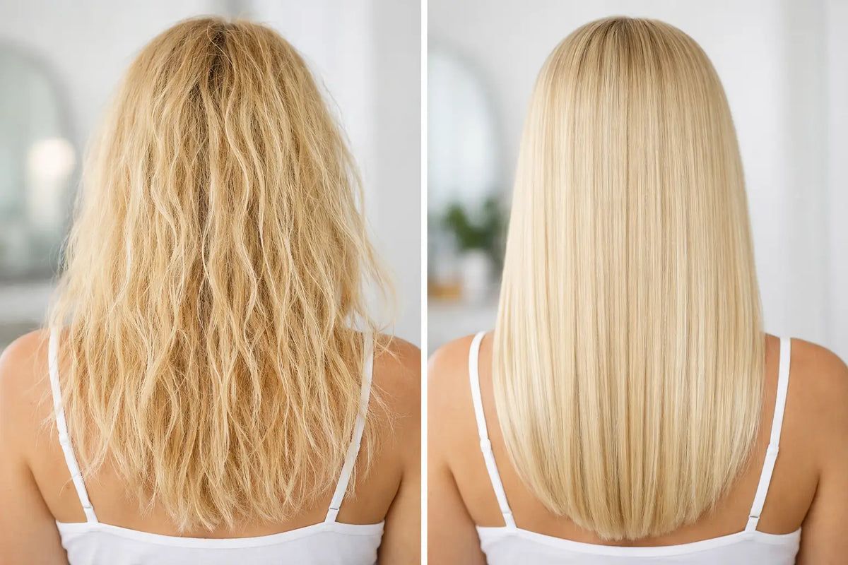 Keratin on Bleached Hair: Before and After
