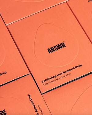 Exfoliating hair removal drop