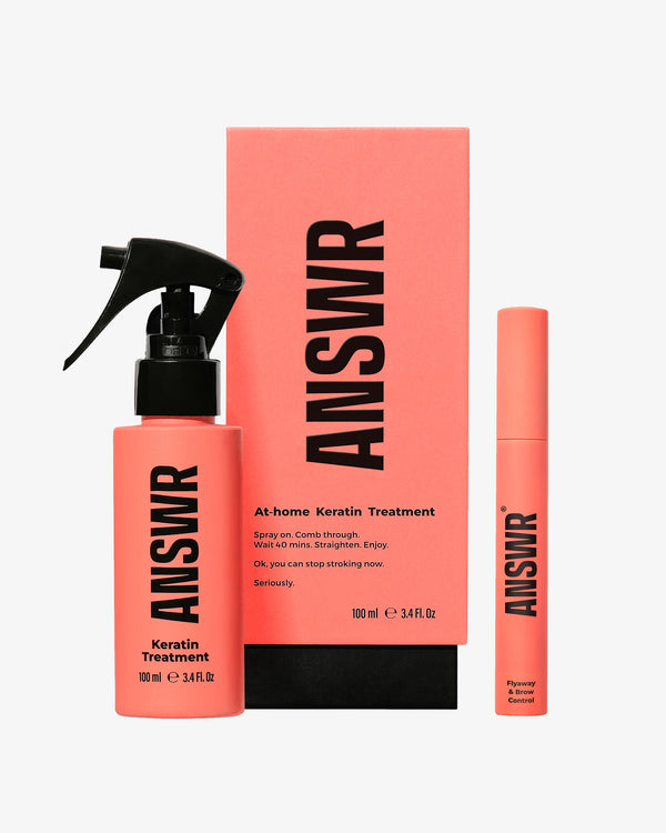 At-home keratin treatment +  Flyaway control stick