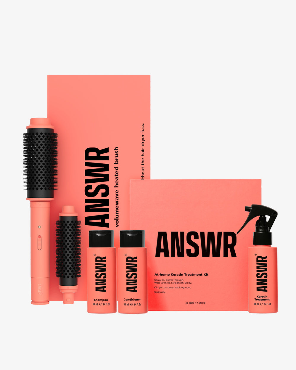 At-home keratin treatment kit + Volumewave heated brush