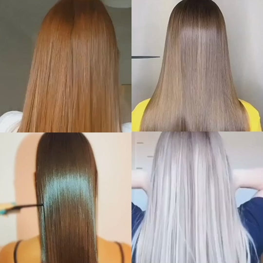 Video of four different women hairs showing the results of ANSWR at-home keratin treatment 02